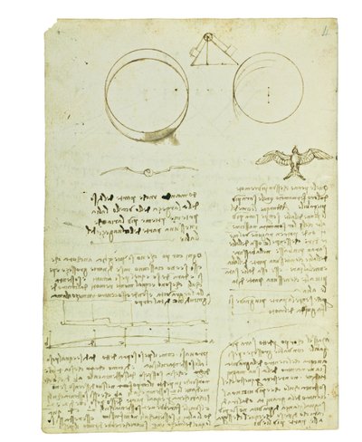 Codice sul volo degli uccelli, Folio 4 verso da Leonardo da Vinci